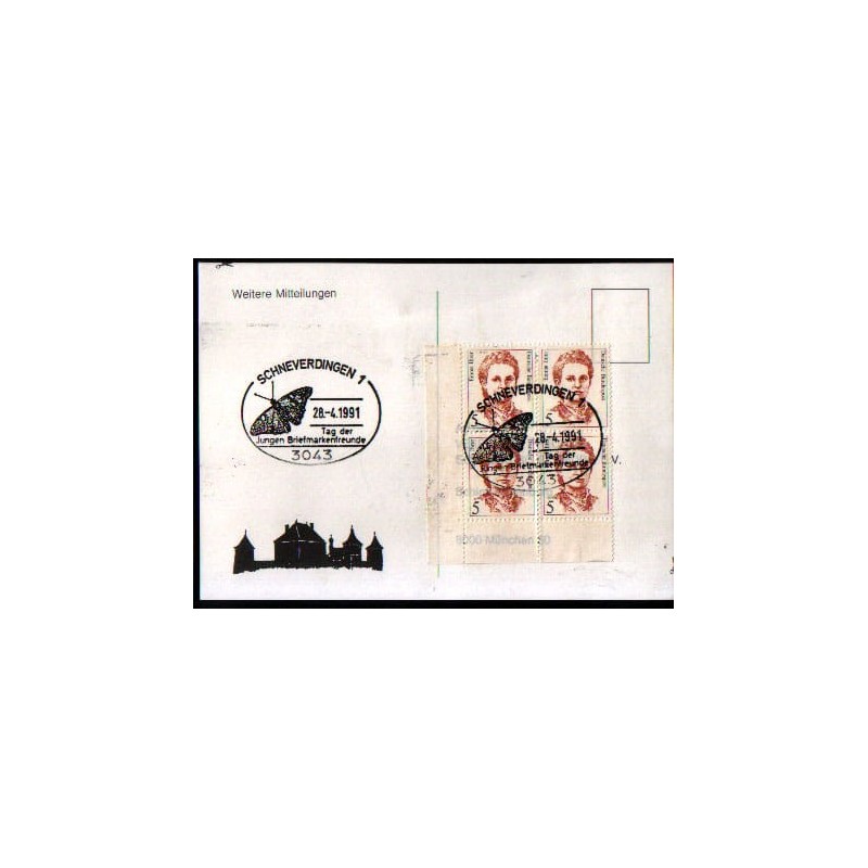 Niemcy 1991, Owady: motyl, motyle. Schneverdingen