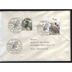 Niemcy 1991, Ptaki. FDC Bonn
