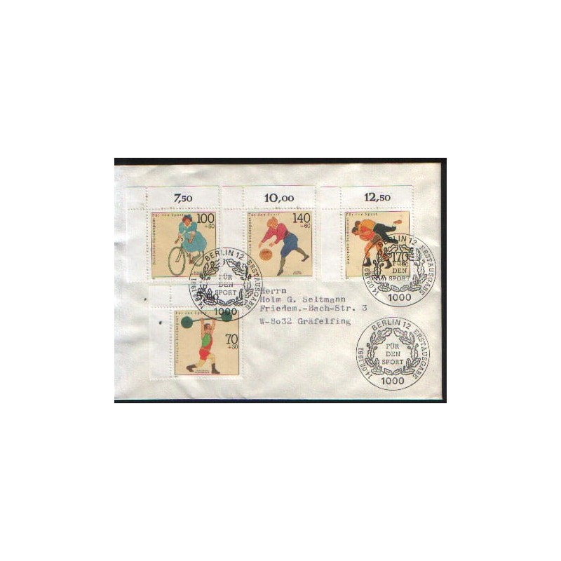 Niemcy 1991, Sport: rower, koszykówka, ciężary, zapasy. FDC Berlin