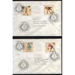 Niemcy 1991, Sport: rower, koszykówka, ciężary, zapasy. FDC Berlin i Bonn