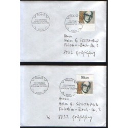 Niemcy 1992, M. Niemoller, protestantyzm, pacyfizm. FDC Berlin i Bonn