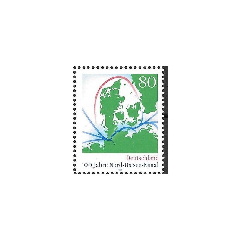 Niemcy 1995, Kanał Północny, Bałtyk, mapa **