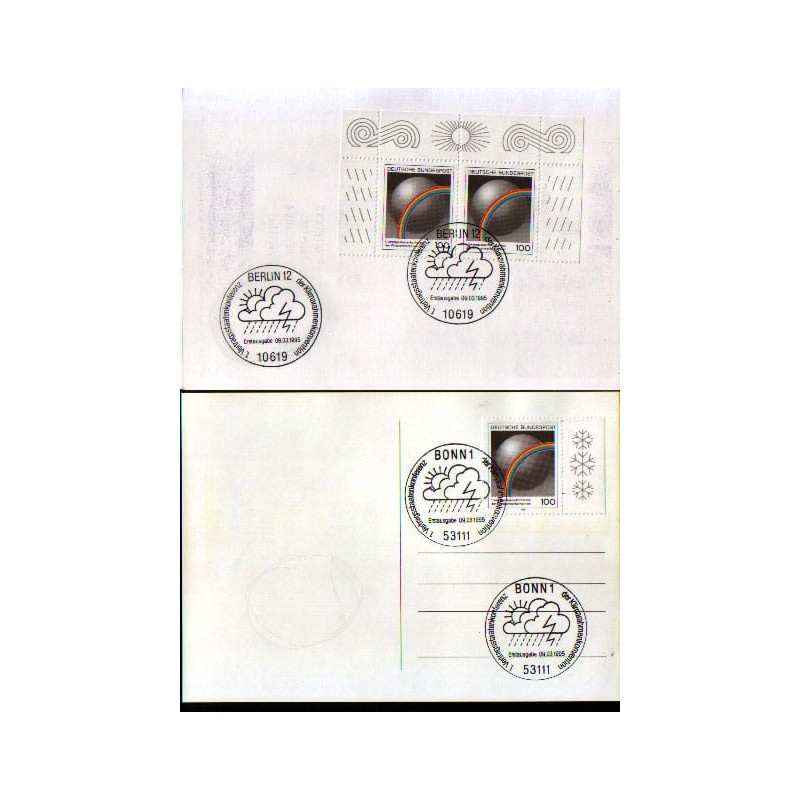 Niemcy 1995, Pogoda, meteorologia. FDC Berlin i Bonn