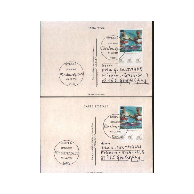 Niemcy 1995, Sport: kajakarstwo. FDC Berlin i Bonn