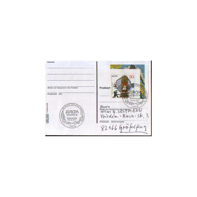Niemcy 1997, EUROPA CEPT: bajki. FDC Berlin