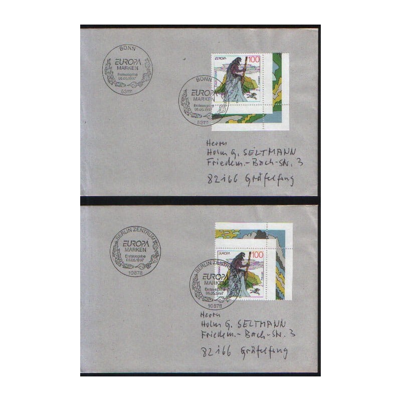 Niemcy 1997, EUROPA CEPT: bajki. FDC Berlin i Bonn