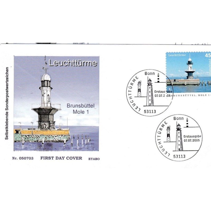 Niemcy 2005, Latarnie morskie. FDC