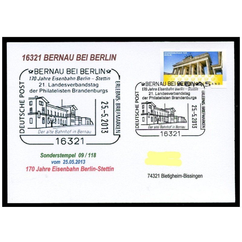 Niemcy 2013, 170 lat kolei Berlin-Szczecin, kolej. Bernau