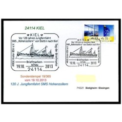 Niemcy 2013, Rejs SMS Hohenzollern Szczecin-Kilonia, 120 lat. Kilonia