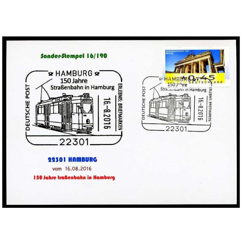 Niemcy 2016, Tramwaj, 150 lat w Hamburgu. Hamburg