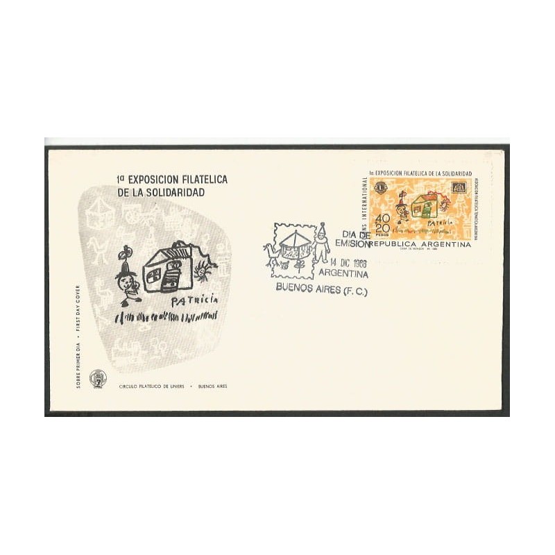 Argentyna 1968, WF Solidarność, organizacja LIONS. FDC