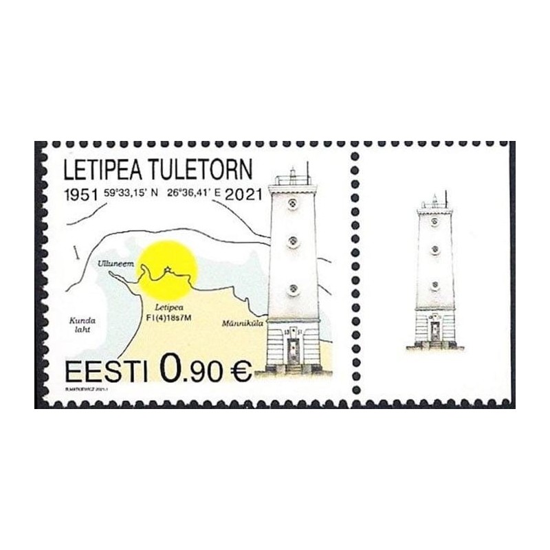 Estonia 2021, Latarnia morska. Margines **