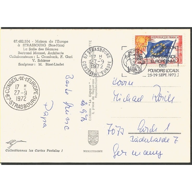 Francja 1972, Rada Europy, konferencja. Strasbourg