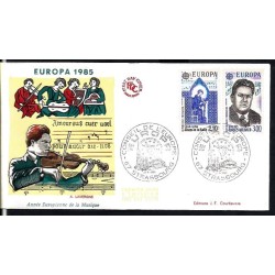 Francja 1985, EUROPA CEPT, muzyka, proj. J. RAJEWICZ. FDC