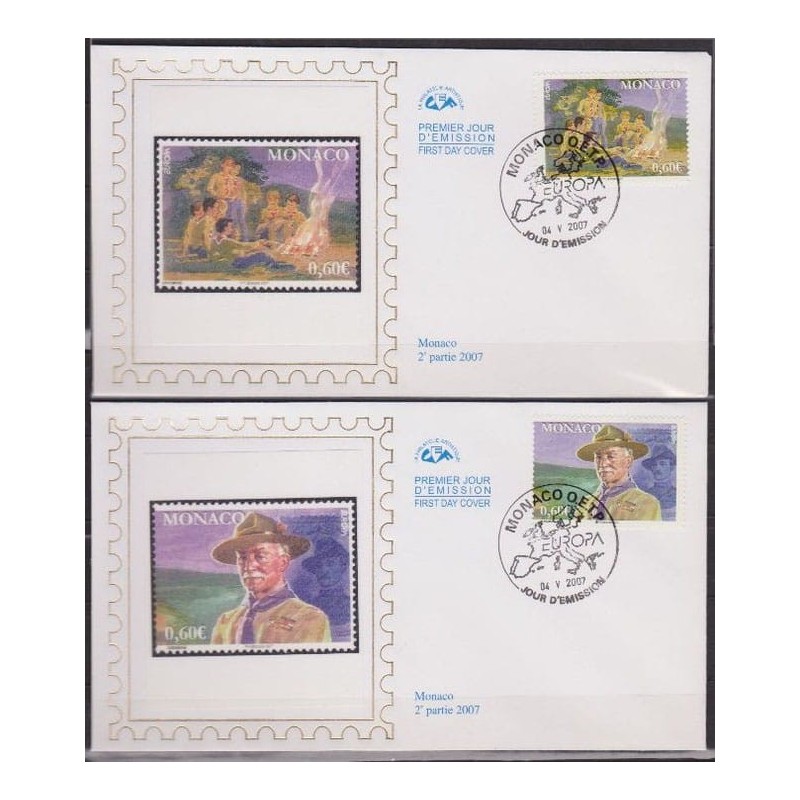 Monako 2007, EUROPA CEPT: harcerstwo, Baden-Powell. FDC
