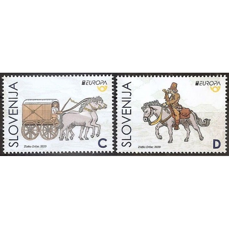 Słowenia 2020, EUROPA CEPT: szlaki pocztowe **
