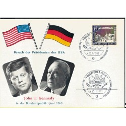 Niemcy 1963, Prezydent USA Kennedy, JFK. Wizyta. Frankfurt