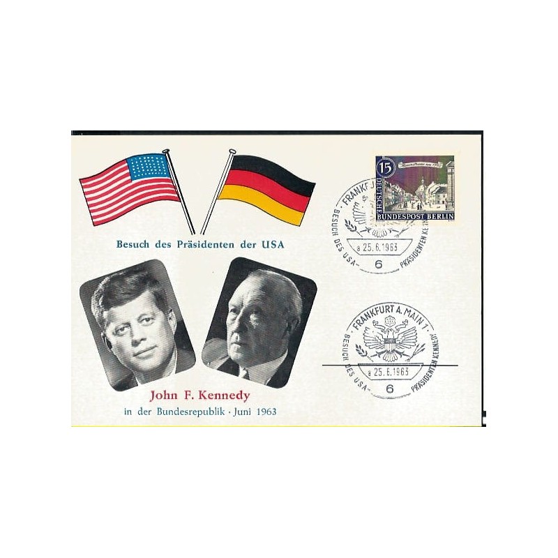 Niemcy 1963, Prezydent USA Kennedy, JFK. Wizyta. Frankfurt