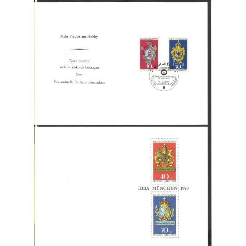 Niemcy 1973, FIP, Filatelistyka. Karnet. Monachium