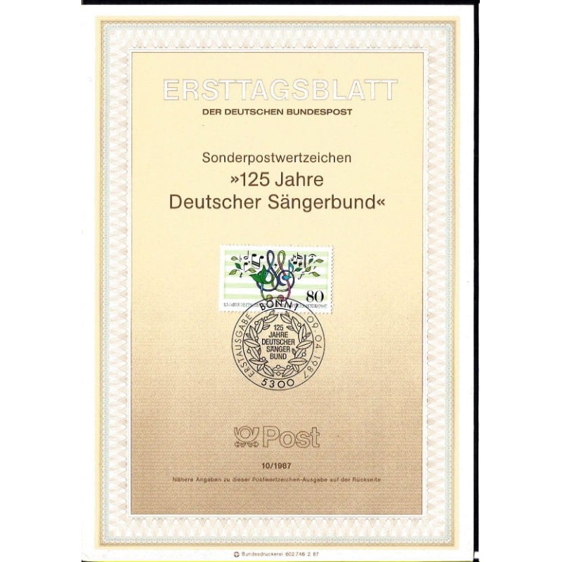 Niemcy 1987, Muzyka, śpiew, związek śpiewaczy. ETB