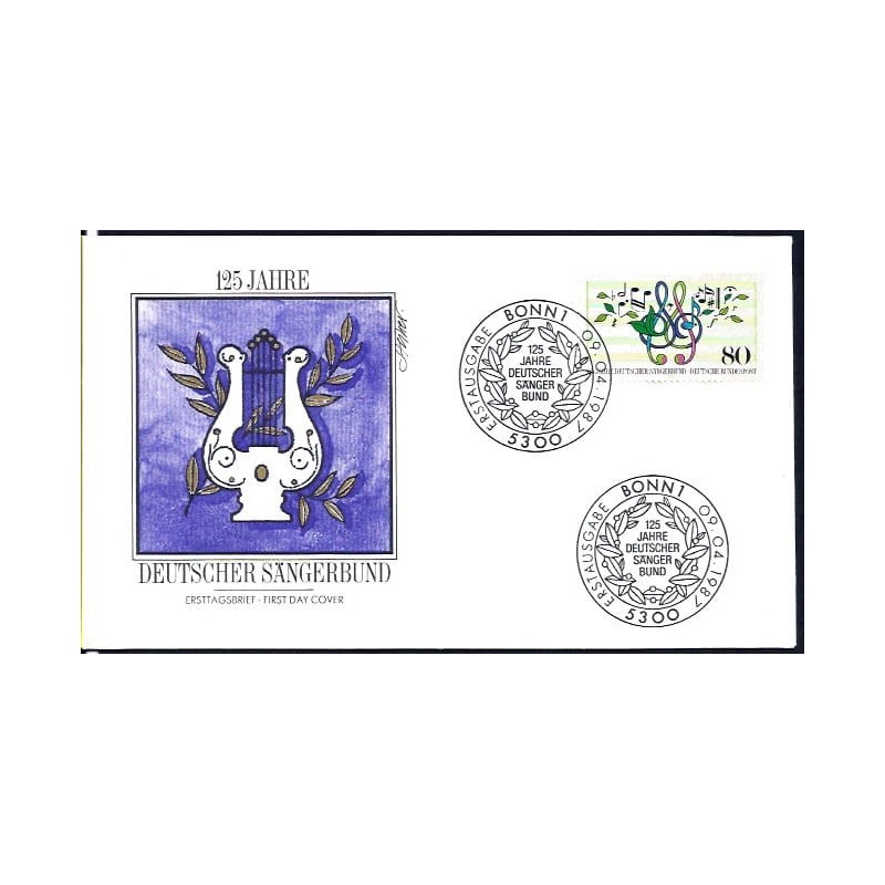 Niemcy 1987, Muzyka, śpiew, związek śpiewaczy. FDC