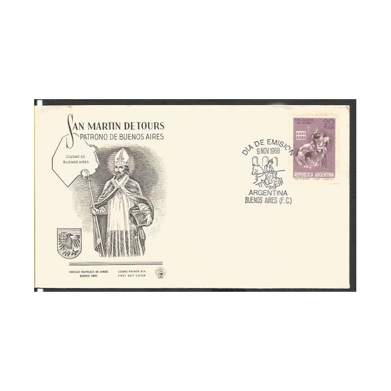 Argentyna 1968, Święty Marcin. FDC