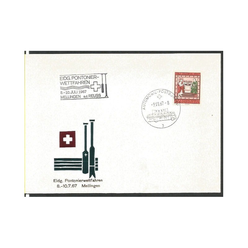 Szwajcaria 1967, Autobus, poczta ruchoma.