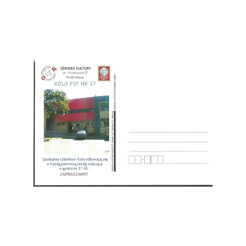 Kartka Oława 2012, PZF, ul. 11 Listopada, niepodległość, Wyd. PZF
