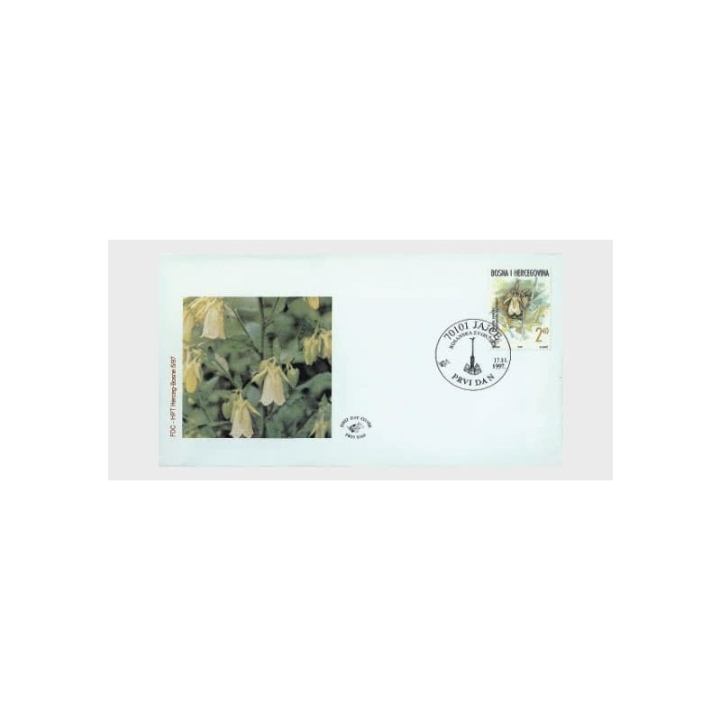 Bośnia 1997, Flora: kwiat zrostka Hofmanna. FDC