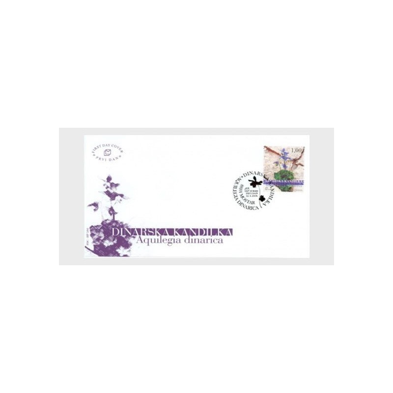 Bośnia 2004, Flora: kwiat Aquilegia dinarica. FDC