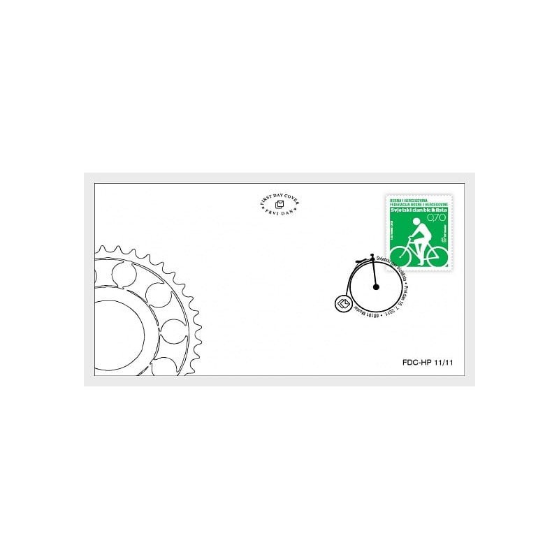 Bośnia 2011, Rower, dzień rowerzysty. FDC