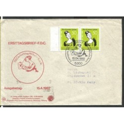 Niemcy 1982, W. Busch, satyra, grafika, komiks. FDC