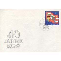 Niemcy NRD 1989, RWPG, polska flaga. FDC