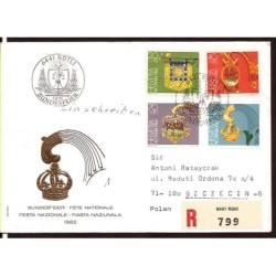 Szwajcaria 1982, Szyldy, hotel, zajazd, restauracja. FDC, polecony