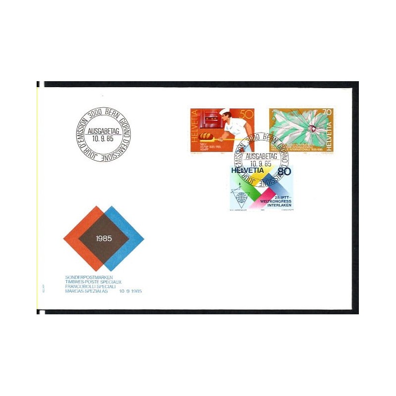 Szwajcaria 1985, Piekarz, radio. FDC