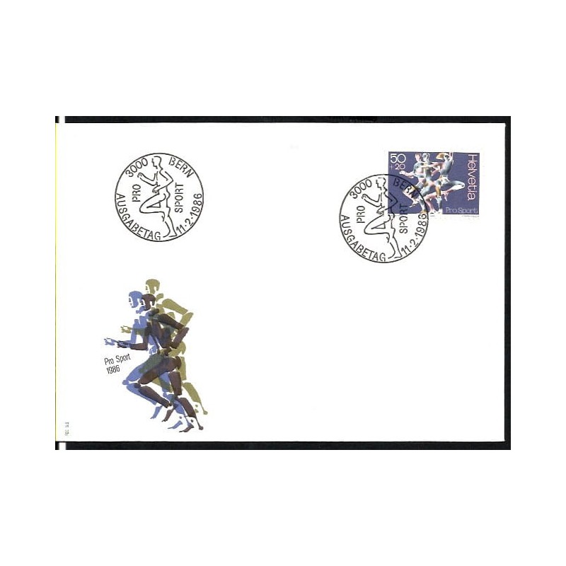 Szwajcaria 1986, Sport, lekkoatletyka. FDC