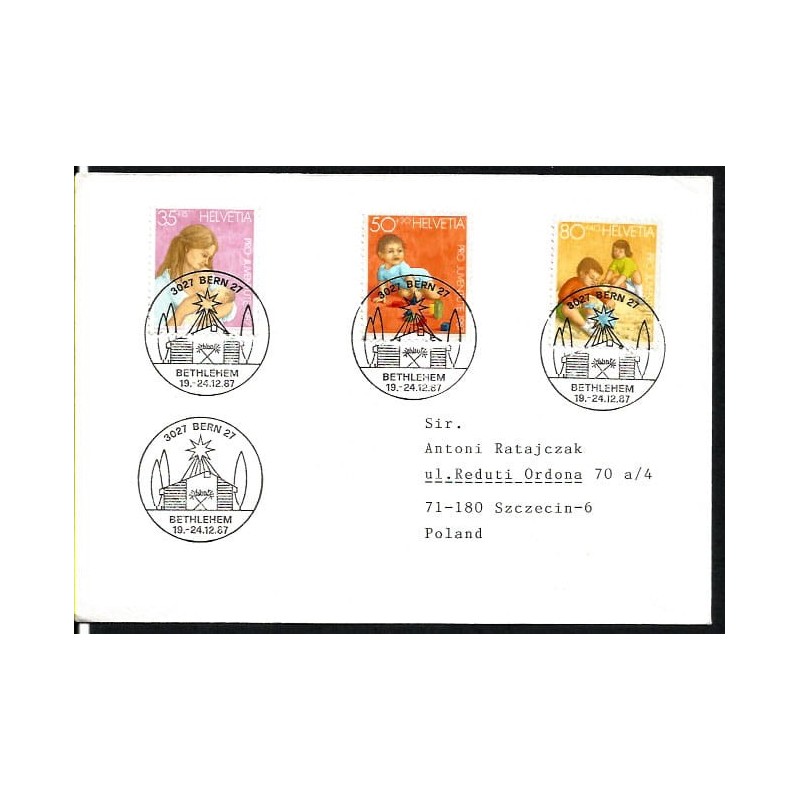 Szwajcaria 1987, Boże Narodzenie, Betlejem. Berno