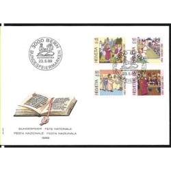 Szwajcaria 1989, Kronika, książka, ilustracje. FDC