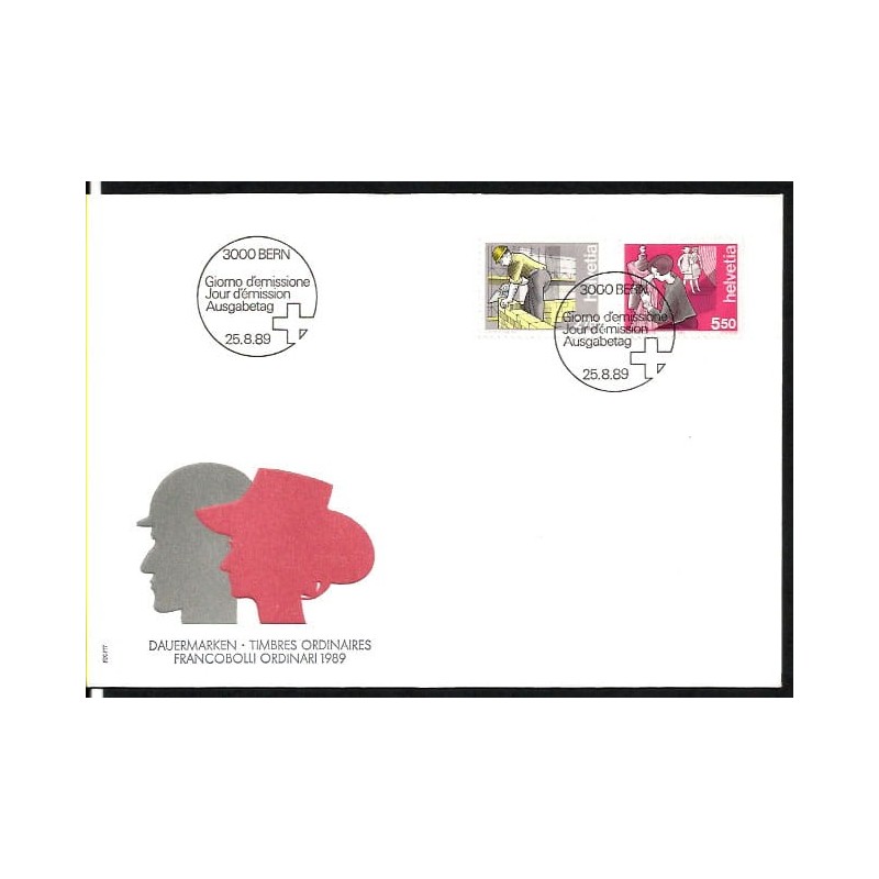 Szwajcaria 1989, Zawody: ubrania, budownictwo. FDC