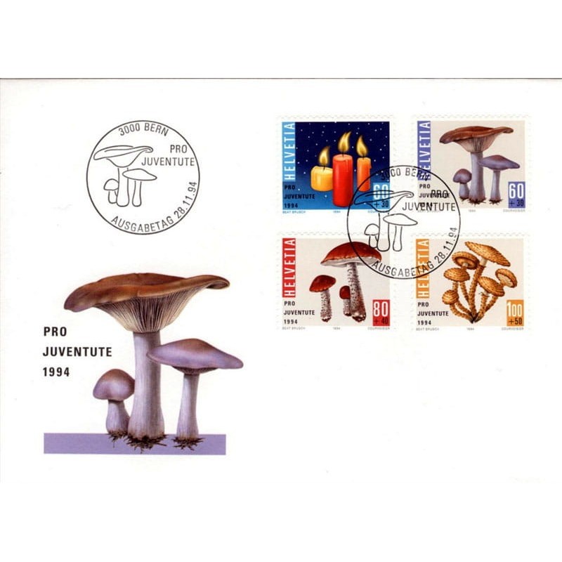 Szwajcaria 1994, Grzyby. FDC