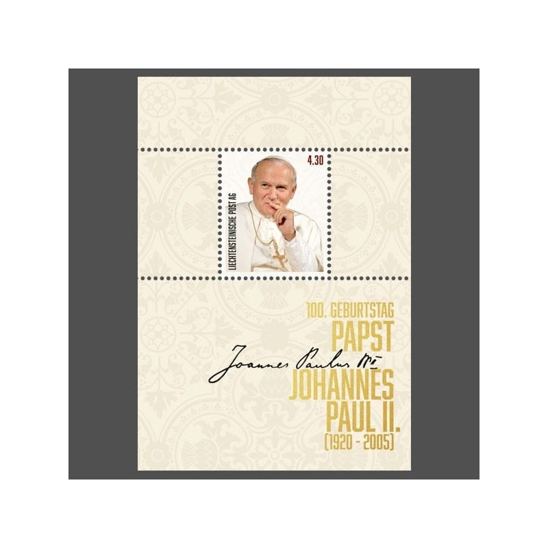 Liechtenstein 2020, Papież Jan Paweł II, 100 rocznica urodzin **