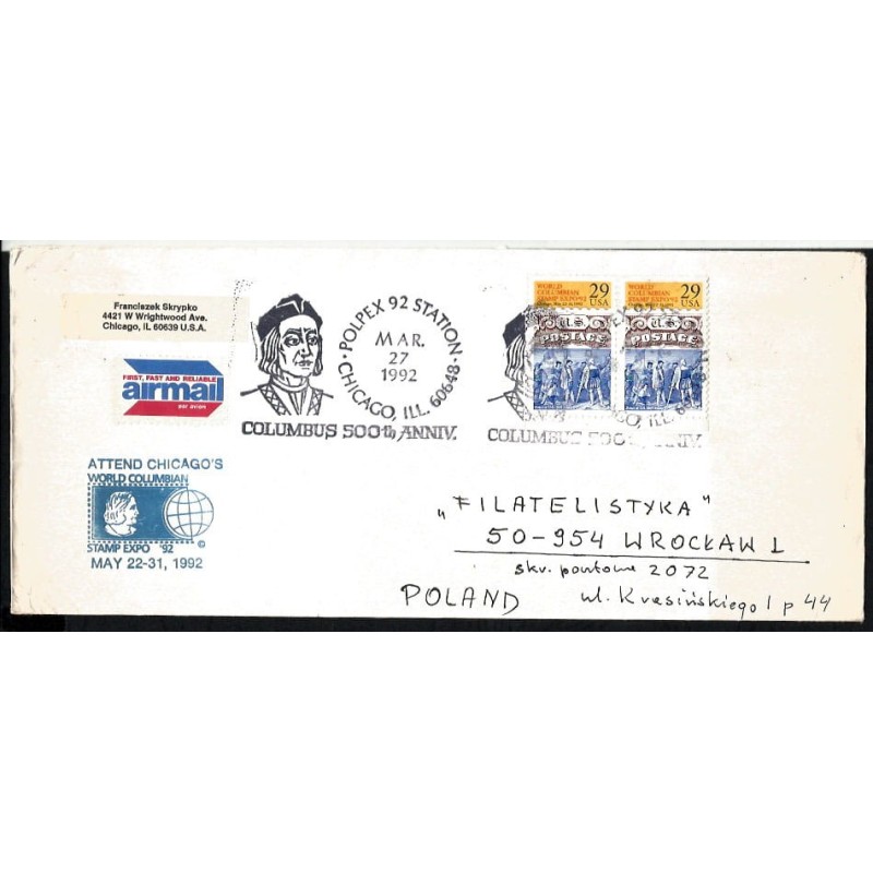 USA 1992, WF POLPEX, K. Kolumb. Chicago