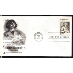 USA 1973, Mikołaj Kopernik, astronomia. FDC