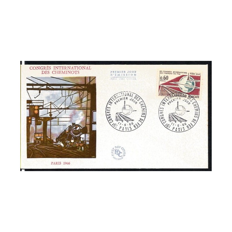 Francja 1966, Kolej, kongres kolejowy. FDC