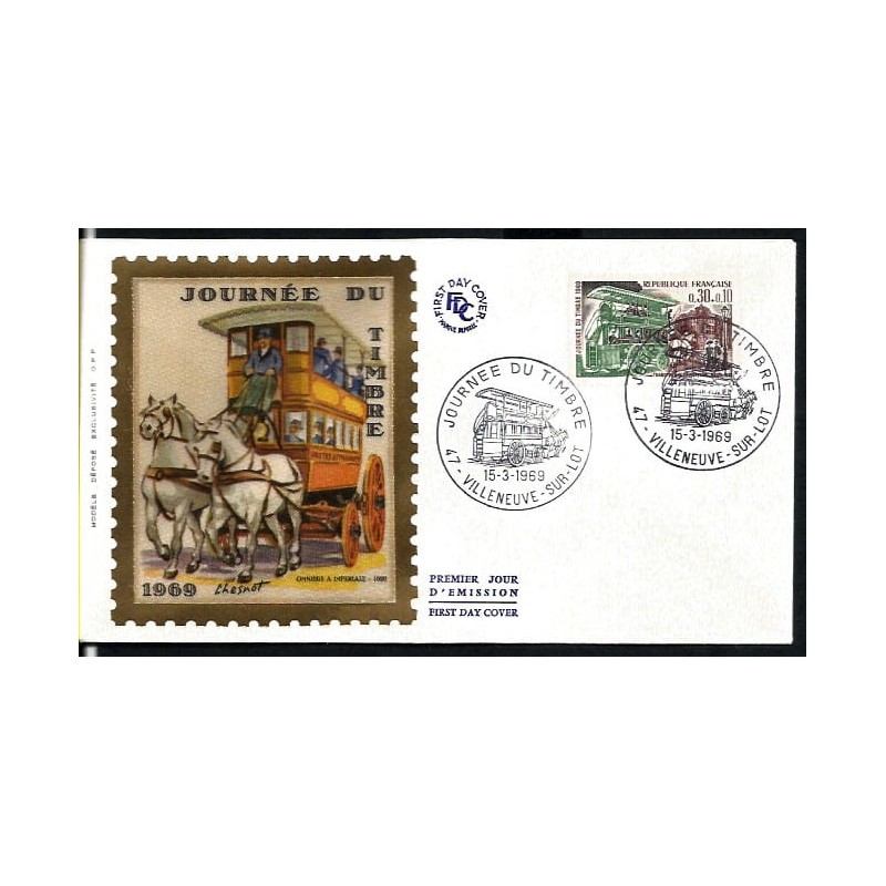 Francja 1969, Tramwaj konny. FDC