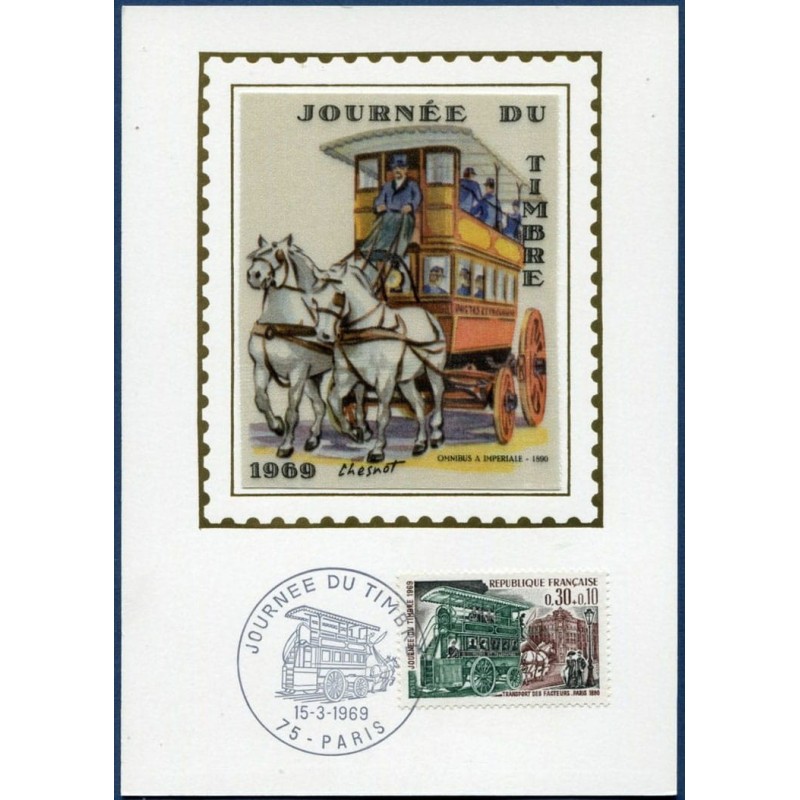 Francja 1969, Tramwaj konny. Karta maksimum