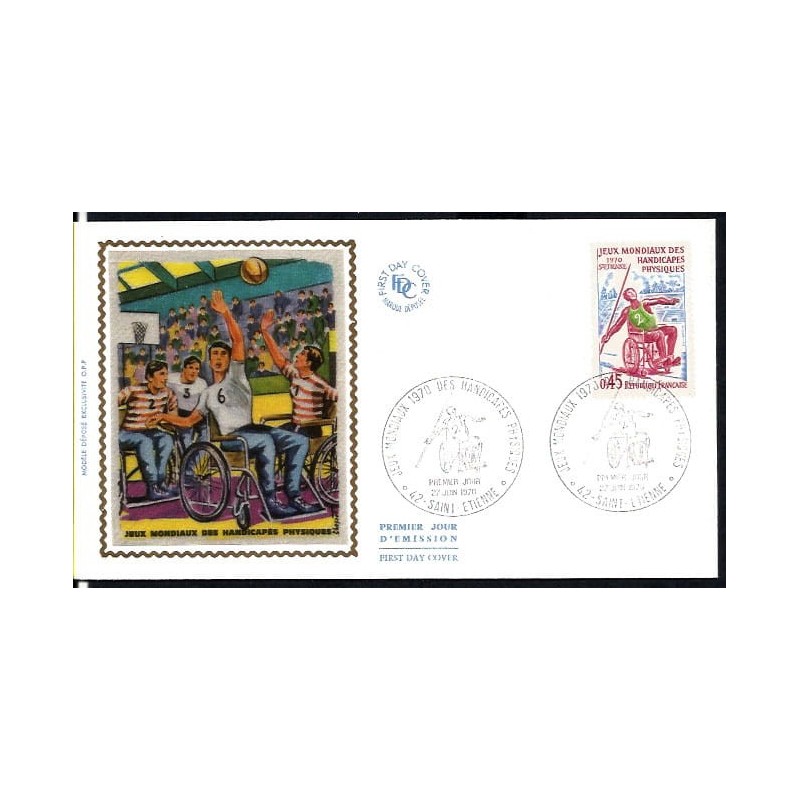 Francja 1970, Sport niepełnosprawnych, zawody. FDC