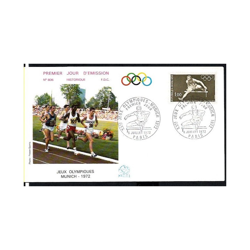 Francja 1972, Igrzyska olimpijskie Monachium. FDC
