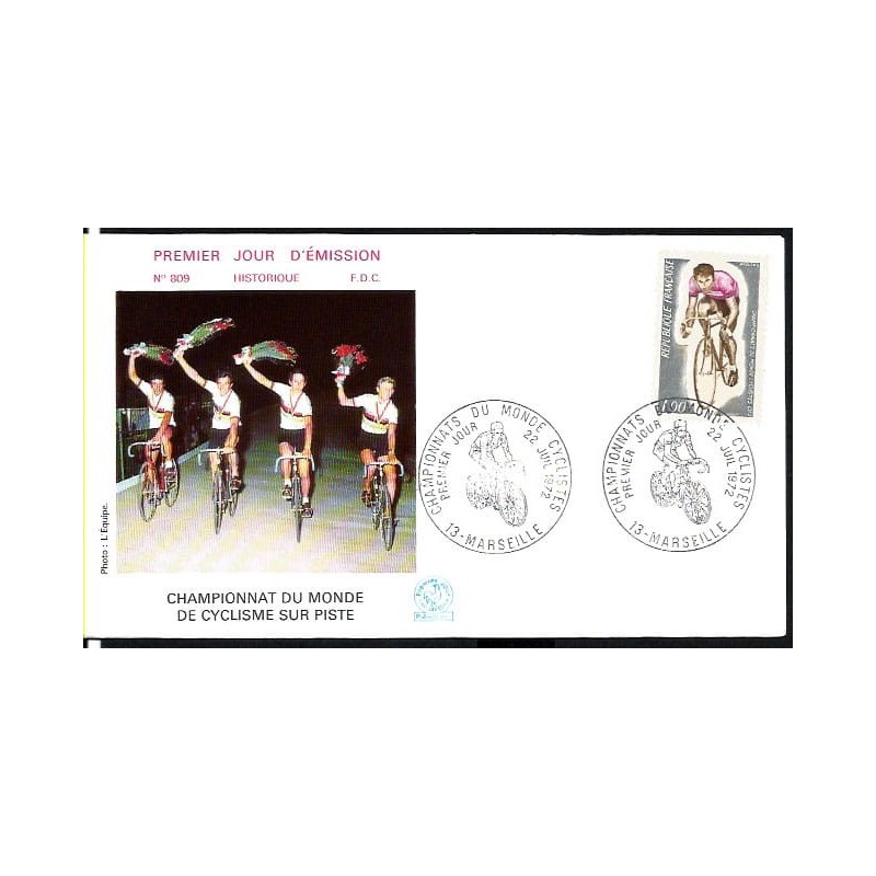 Francja 1972, Rower, Kolarskie MŚ. FDC