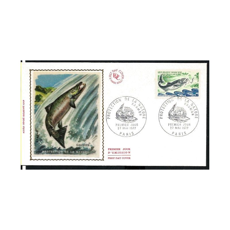 Francja 1972, Ryby. FDC